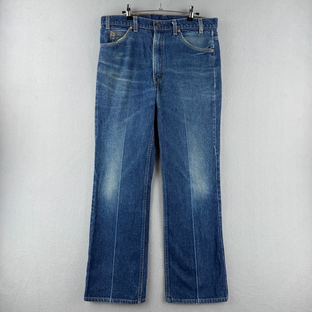 Vintage Levis Jeans Mens 36x31 (Fits 34x30) Blue Denim 517 Bootcut Made‎ in USA